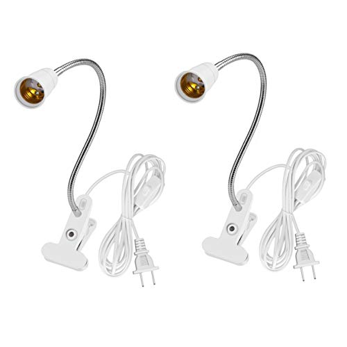 Aluminum Wire Neck Clip Light Socket (2 Count)