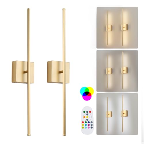 28.3 Inch Battery Operated Wall Sconces Wireless Set of 2 (2 Count)