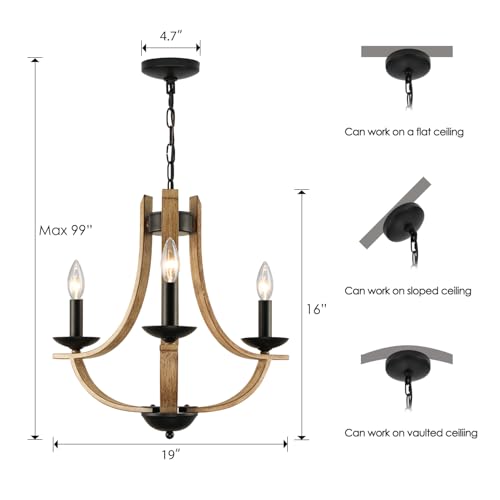 Farmhouse Chandelier for Dining Room 3 (3 Count)