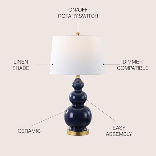 Bowen 27.5" Ceramic Triple Gourd Table Lamp