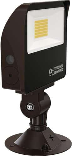 All-in-One LED Flood Light, Waterproof LED Outdoor Light Fixture with Adjustable Color Temperature, Knuckle Mount Dusk to Dawn Outdoor Lighting, MVOLT (ESXF1)