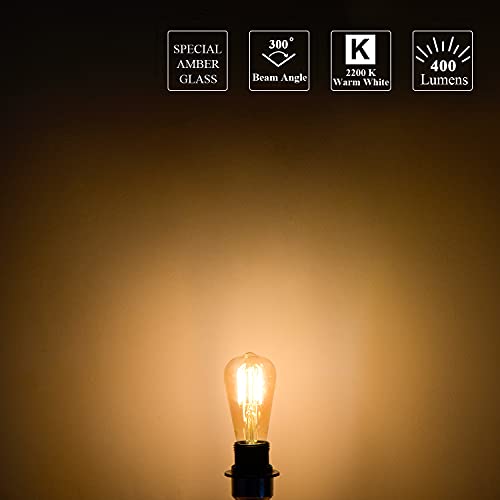 Dimmable Vintage E26 LED Light Bulb (6 Count)