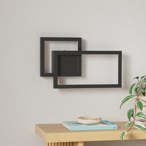 2 Pack Modern Indoor Wall Sconce 20W Aluminum Up and Down LED Modern Black Wall Sconce for Indoor Living Room Bedroom Hallway (2 Count)