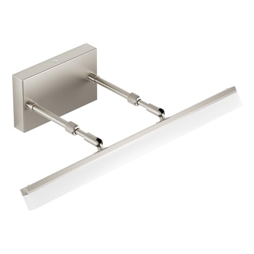 Brushed Nickel Vanity Light Adjustable 20 inch Modern LED Bathroom Light Fixtures Over Mirror Rotatable Vanity Lighting 5500K
