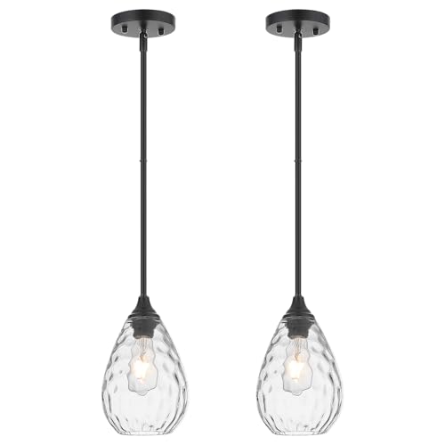 Black Pendant Lights Kitchen Island 2 Pack (2 Count)