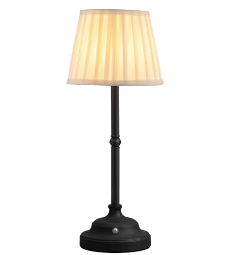 Black Cordless Portable LED Table Lamp