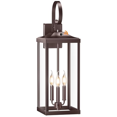 24" Extra Large Dusk to Dawn Outdoor Wall Lights