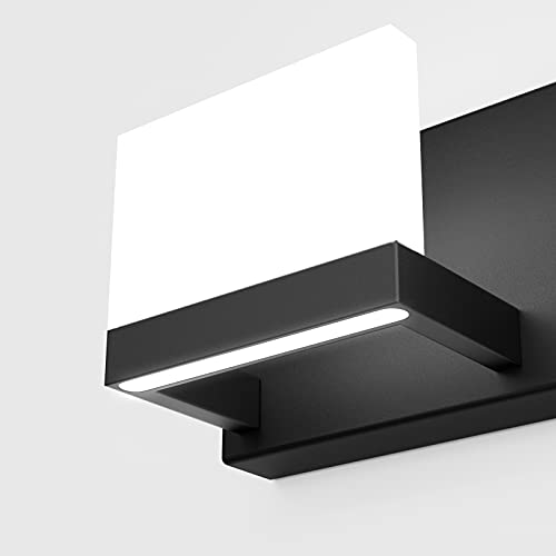 4 Lights Modern Black Vanity Light Up and Down Black LED Vanity Light Fixtures Bathroom Vanity Light Fixtures Over Mirror 6000K