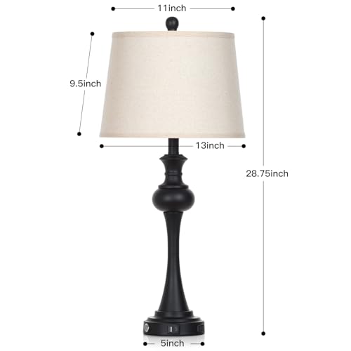 28.75 " 3 Way Touch Control Modern Table Lamp Set of 2 for Living Room (2 Count)