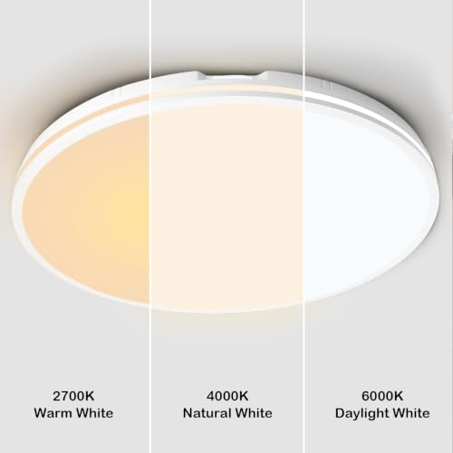4Pack 16in LED Modern Ceiling Light White 3CCT 40W 4000LM IP54