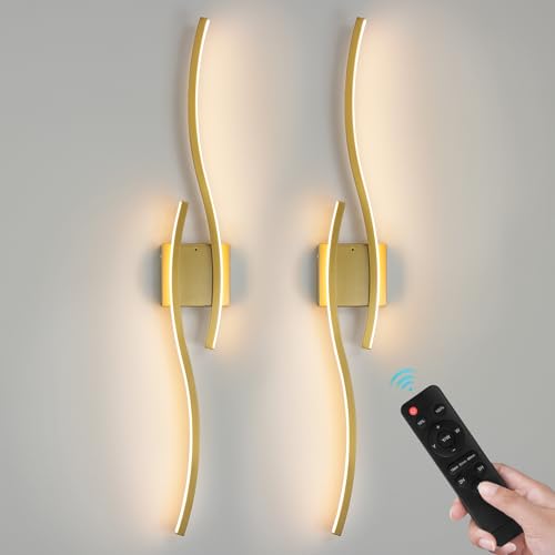 Gold Battery Operated Wall Sconces (2 Count)