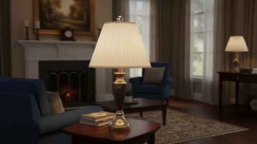 33026A Transitional Pleated Empire Shape Spider Construction Lamp Shade in Rice White