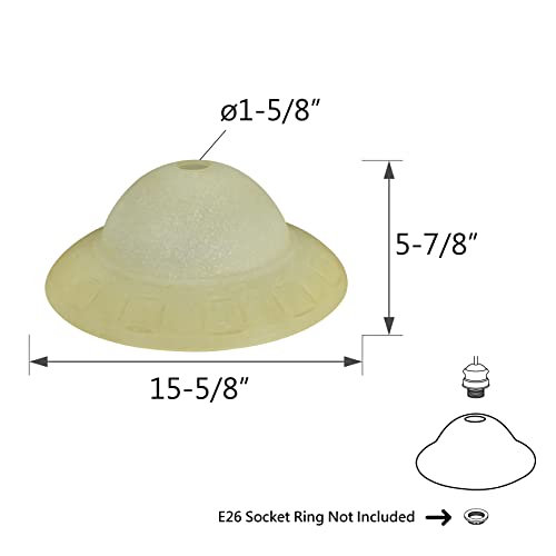 Amber 23096 01A Transitional Style Replacement Torchiere Glass Shade