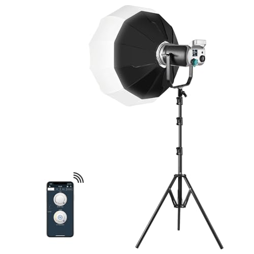 GVM 200W LED Video Light with Lantern Softbox