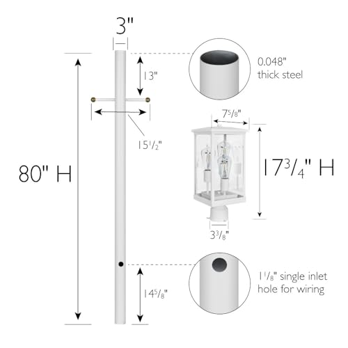 Mayfield Outdoor Post Light and Lamp Post (2 Count)