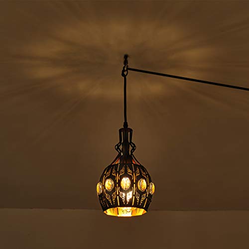 Hanging Lamp Swag Lights Plug in Pendant Light