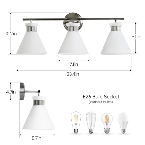 Nickel Bathroom Vanity Light Fixtures