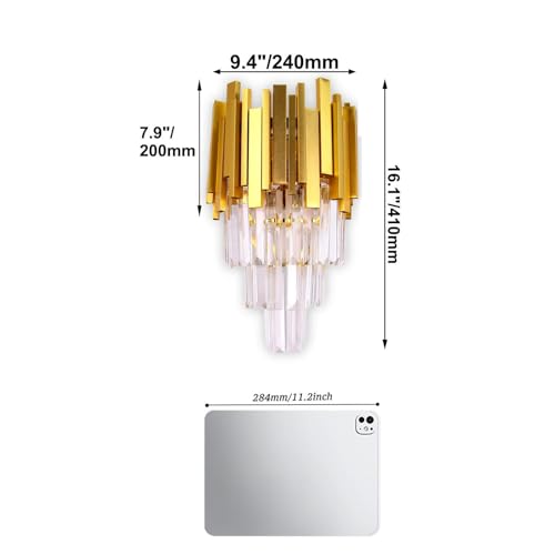Gold Crystal Wall Sconce