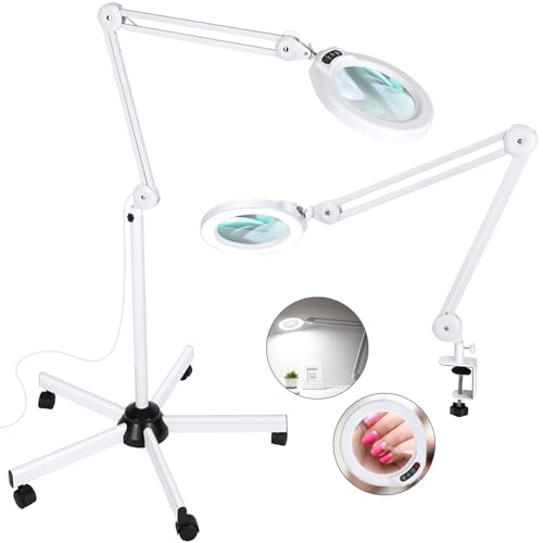 15X Magnifying Glass with Light and Stand