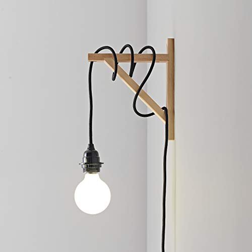 Black Plug in Swag Pendant Light Fixture