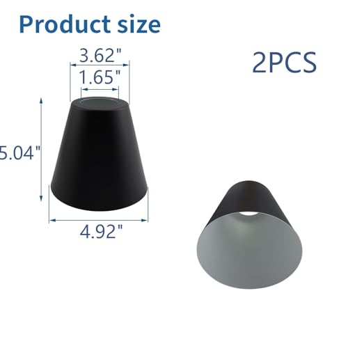 2PCS Black Barrel Metal Lampshade (2 Count)