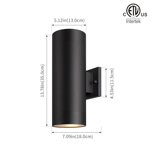 14" Modern Outdoor Porch Light in 2 Lights