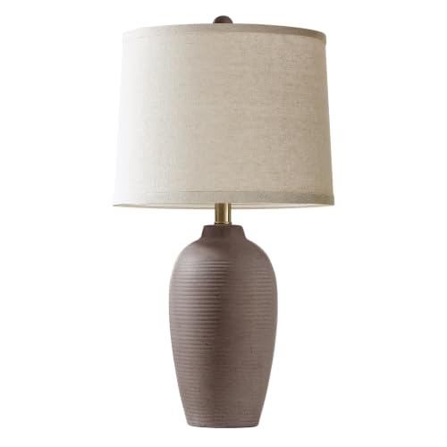 25" Farmhouse Ceramic Table Lamp for Bedroom Living Room