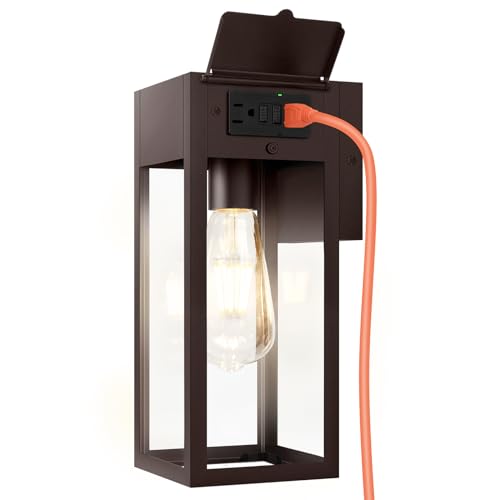 Porch Lights with GFCI Outlet