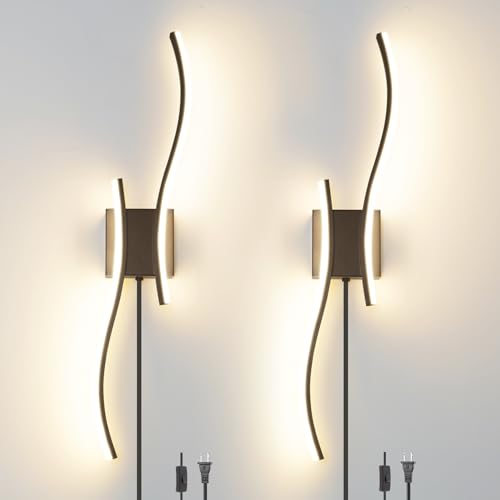 Modern Plug in Wall Sconce Set of 2 (2 Count)