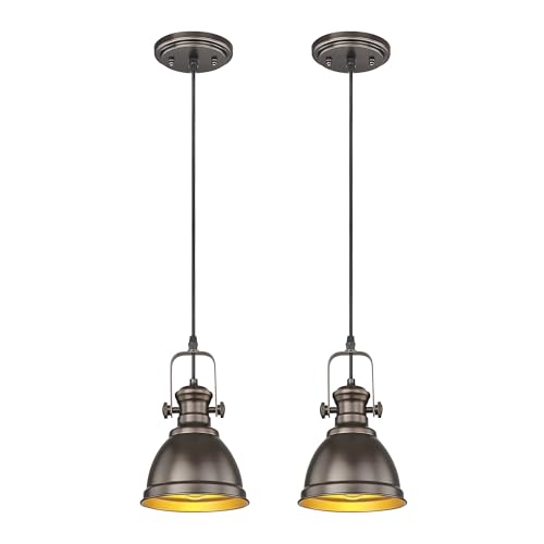 2 Pack Oil Rubbed Bronze Pendant Light Kitchen Island (2 Count)