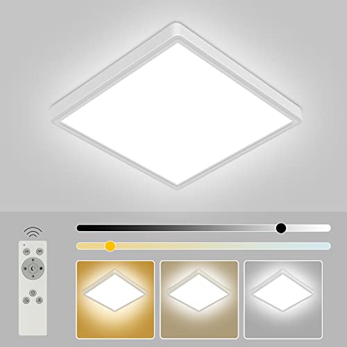 12 inch Dimmable LED Flush Mount Ceiling Light with Remote