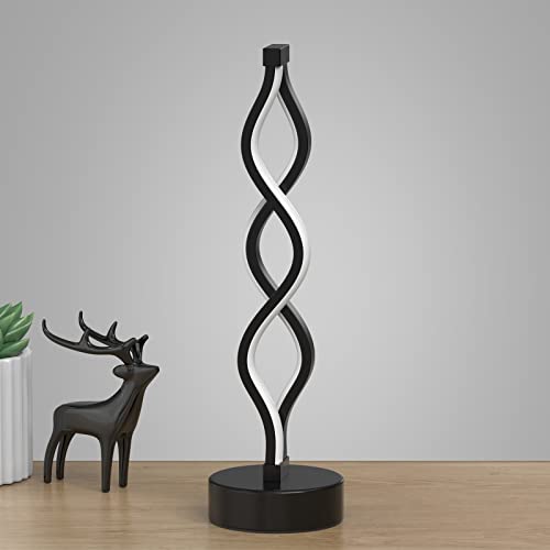 Black Infinity Spiral LED Table Lamp