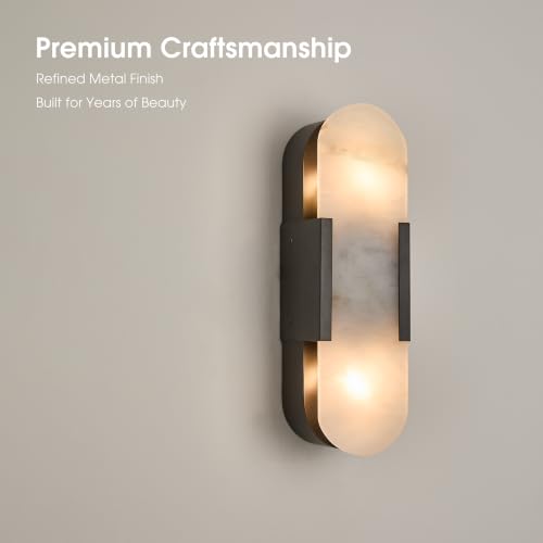 Modern Alabaster Wall Sconce Set of 2