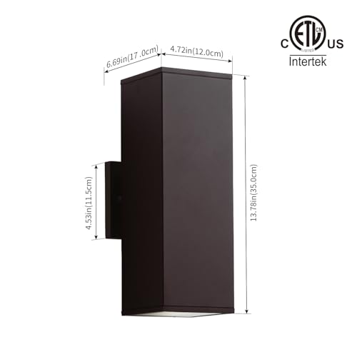 14" Modern Outdoor Porch Light (2 Count)