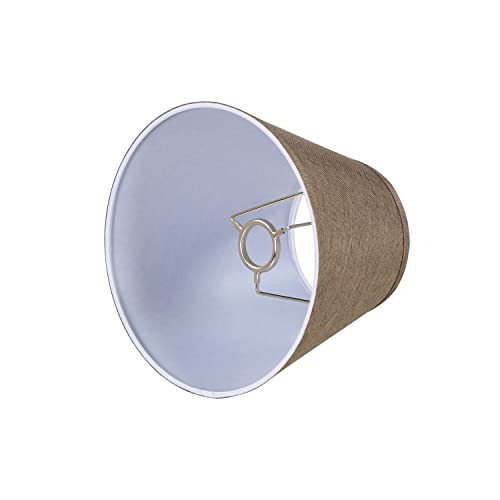 56029 Empire Uno Lamp Shade in Wenge Brown Burlap Textured Fabric