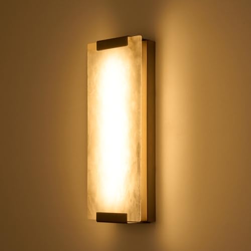 14.2in Alabaster Wall Sconce