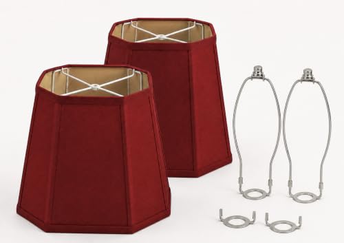 2 Pack Burgundy Lamp Shades