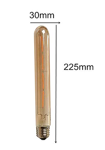 T225 Vintage LED Edison 4W Dimmable LED Tubular Filament Bulb 4 Watt (6 Count)