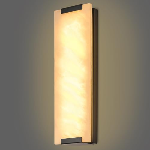 19.2in Alabaster Wall Sconces