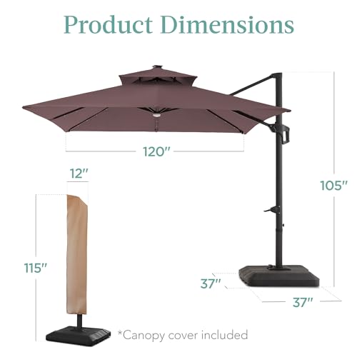 10x10ft Cantilever Patio Umbrella w