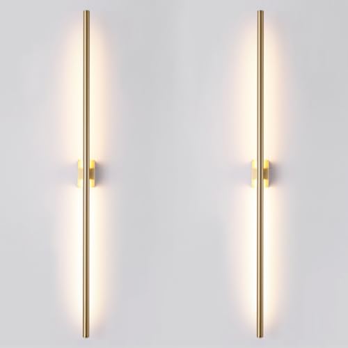Only Suitable for Small Junction Box Set of 2 Gold Wall Lights Hardwired (2 Count)