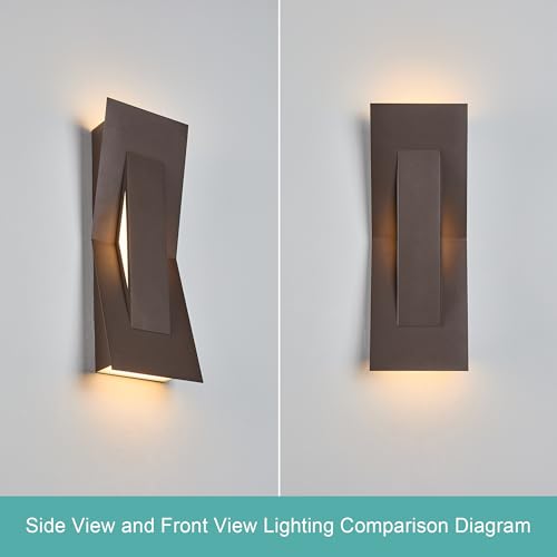 Modern Art Exterior LED Wall Sconce 24W Dimmable
