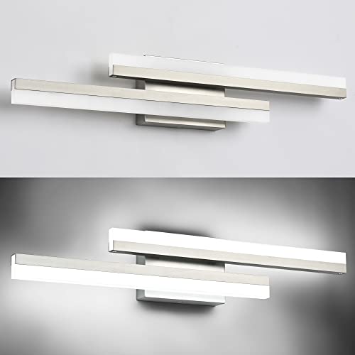 24 Inch LED Vanity Light Brushed Nickel Bathroom Light Fixtures Over Mirror Modern Bath Wall Lighting Bar 3CCT