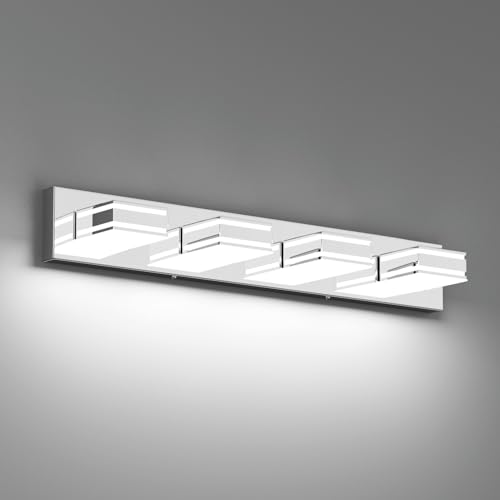 Modern Chrome Vanity Light for Bathroom 4 (4 Count)