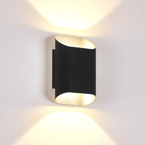 Black Up & Down Modern Indoor Outdoor LED Wall Sconce (Black / 1 pack)
