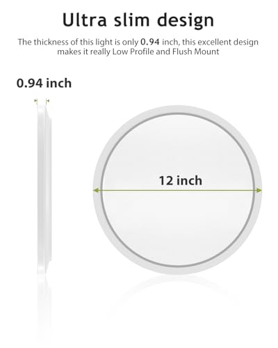 4PACK Flush Mount LED Ceiling Light Fixture White (4 Count)
