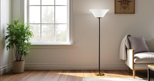 23517-11, Alabaster Replacement Glass Shade for Medium Base Socket Torchiere Lamp, Swag Lamp and Pendant & Island Fixture, 12-1/4" Diameter x 4-3/4" Height