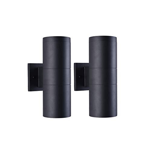 12" Modern Outdoor Porch Light in 2 Lights (2 Count)
