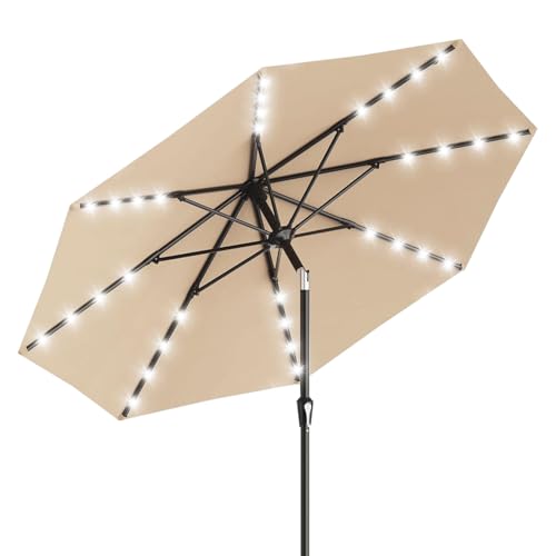 10 ft Patio Umbrella with Solar Lights