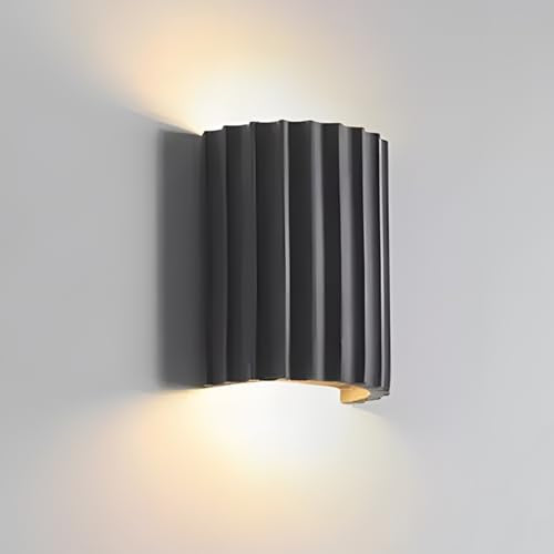 Modern LED Wall Sconce Minimalist Resin Wall Light Nordic Style Half